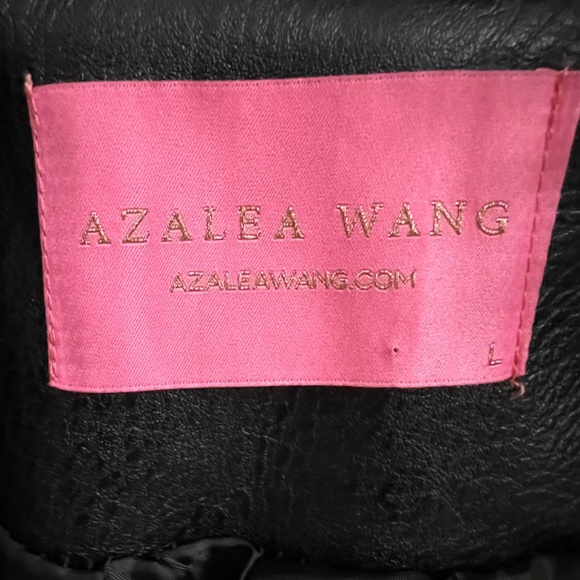 Azela Wang Beaded Faux Leather Crop Moto Jacket - Picture 7 of 9